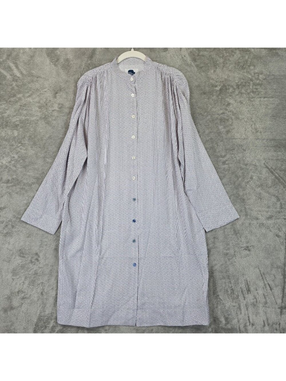 Neely & Mack Shirt Dress Womens Free Size White Geometric Long Sleeve Midi